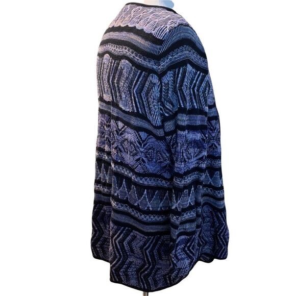 Women's Black and Gray Patterned Cardigan - Picture 4 of 4